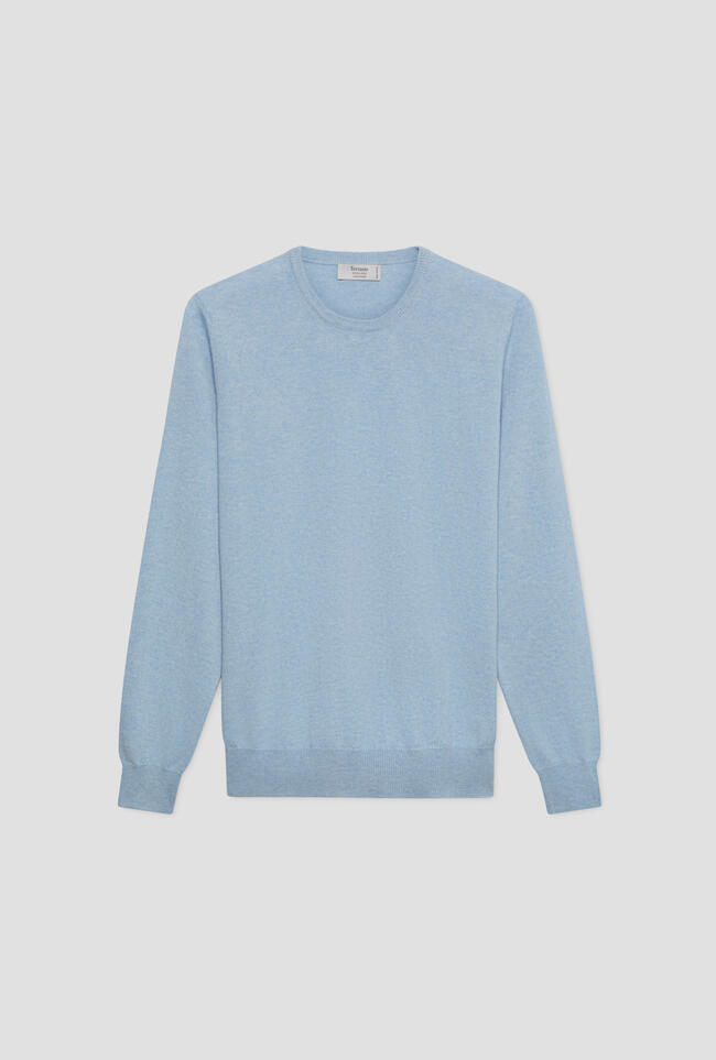 Pure cashmere crew neck ROYAL RED - Ferrante | img vers.1300x/